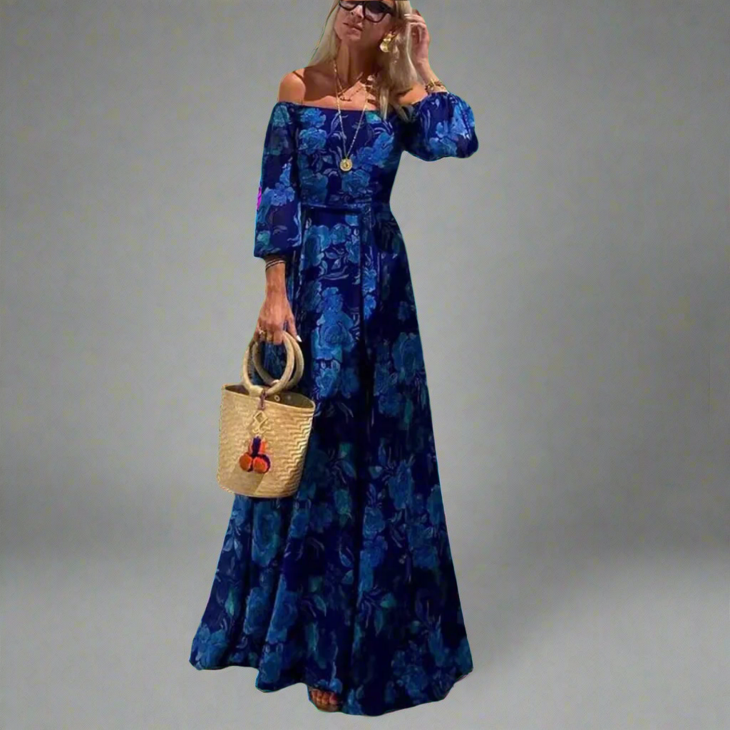 Elviera | Elegant Maxi Dress with Off-Shoulder