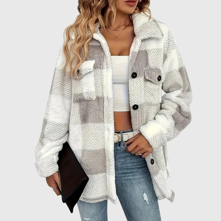 Yabbi - Polar Fleece Plaid Jacket