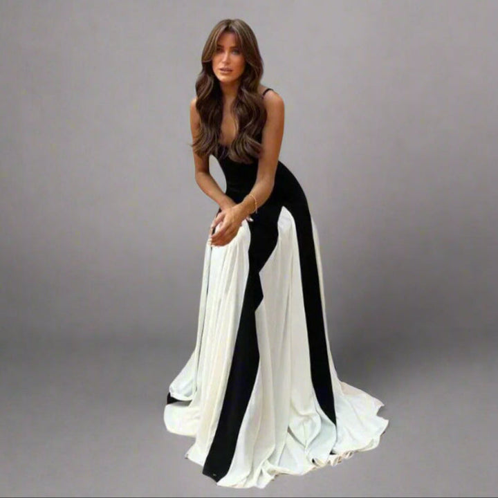 Rosetta | Elegant Maxi Dress with Panel Effect