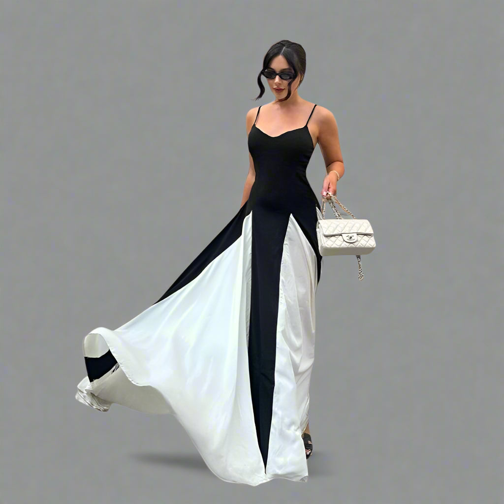 Rosetta | Elegant Maxi Dress with Panel Effect