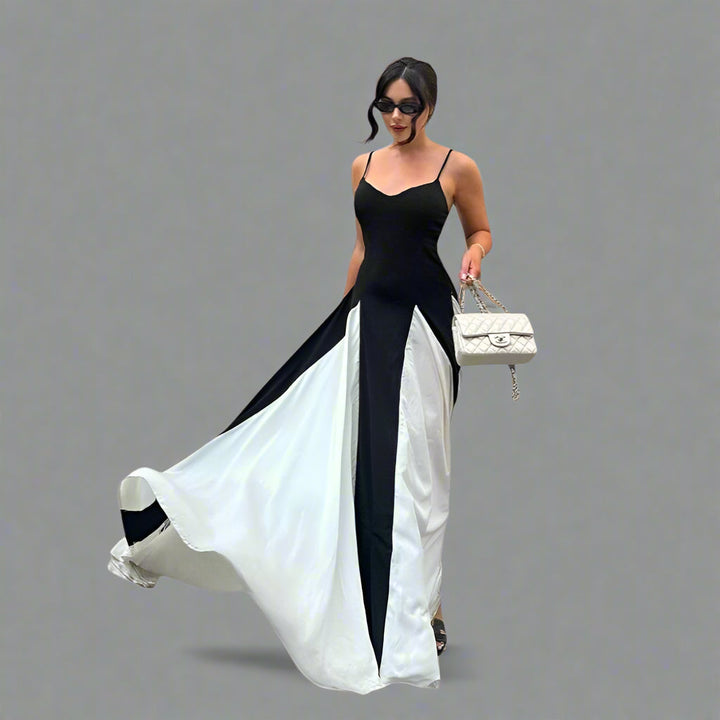 Rosetta | Elegant Maxi Dress with Panel Effect