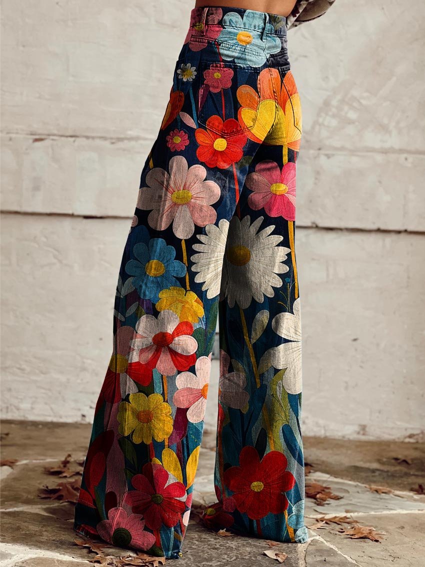 Jenny | Modern Floral Smart Trousers