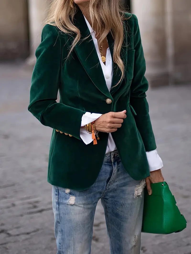 AMELIA | ELEGANT VELVET BLAZER