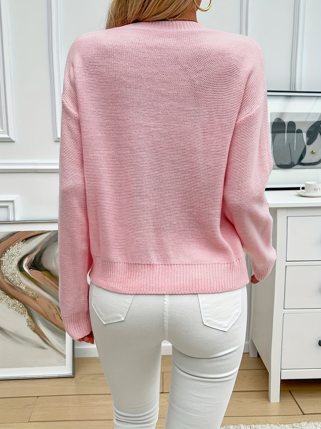 Holly™ - Cable Knit Crew Neck Sweater