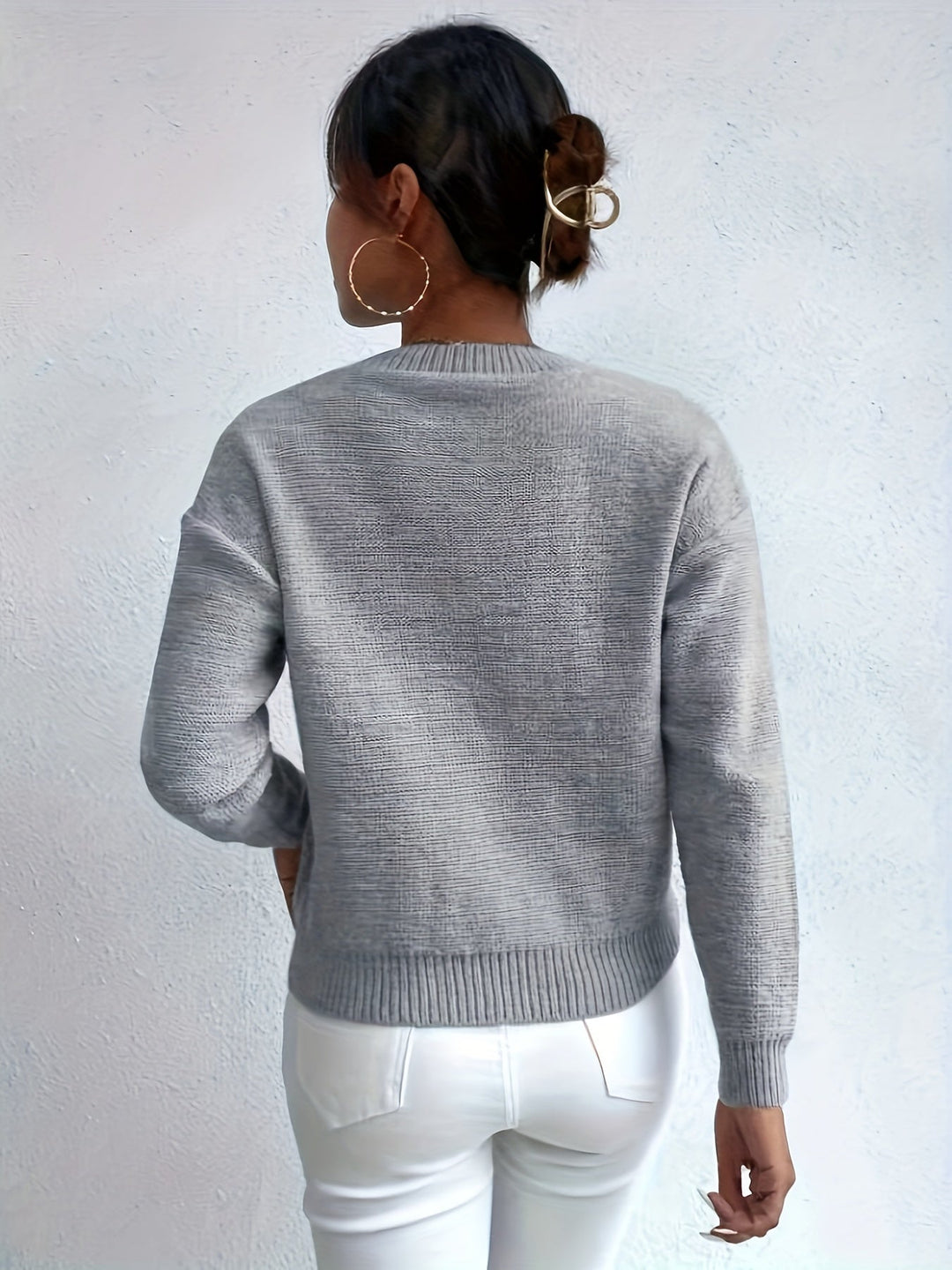 Holly™ - Cable Knit Crew Neck Sweater
