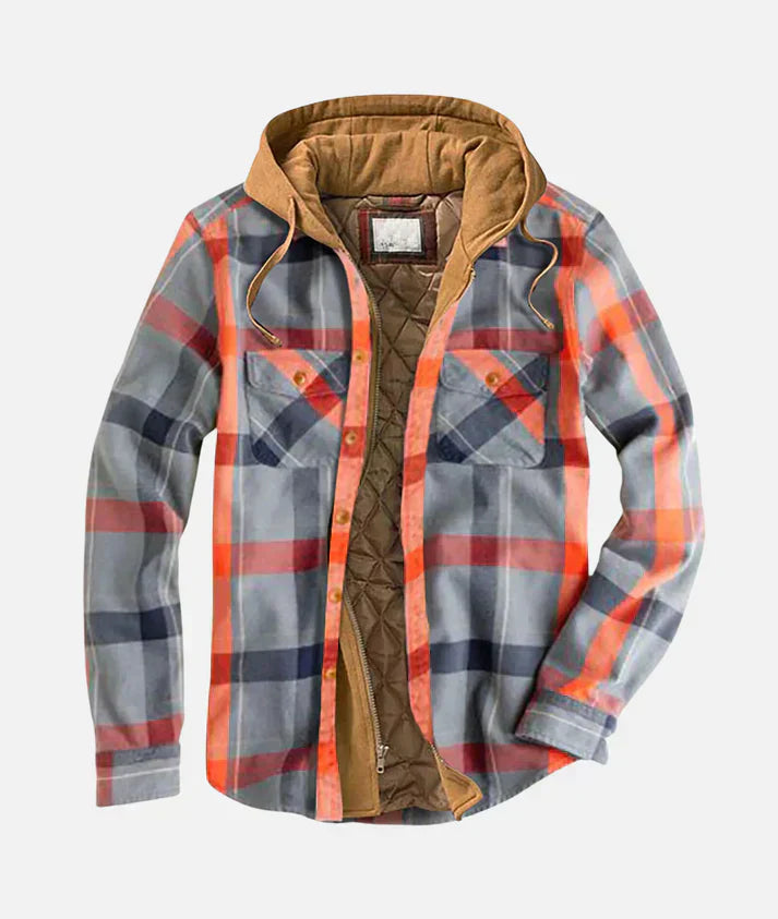 Leorwin - Stylish Patchwork Plaid Jacket