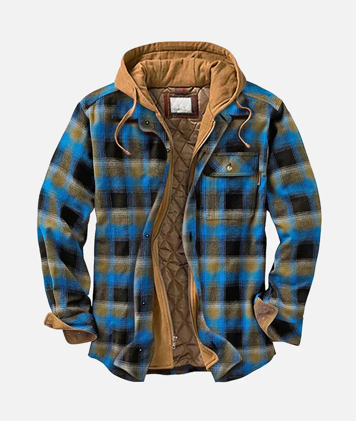 Leorwin - Stylish Patchwork Plaid Jacket