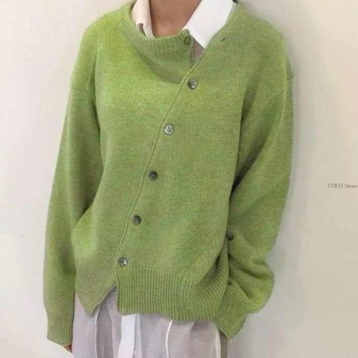 Irene™ | Button-Down Sweater with Layered Collar