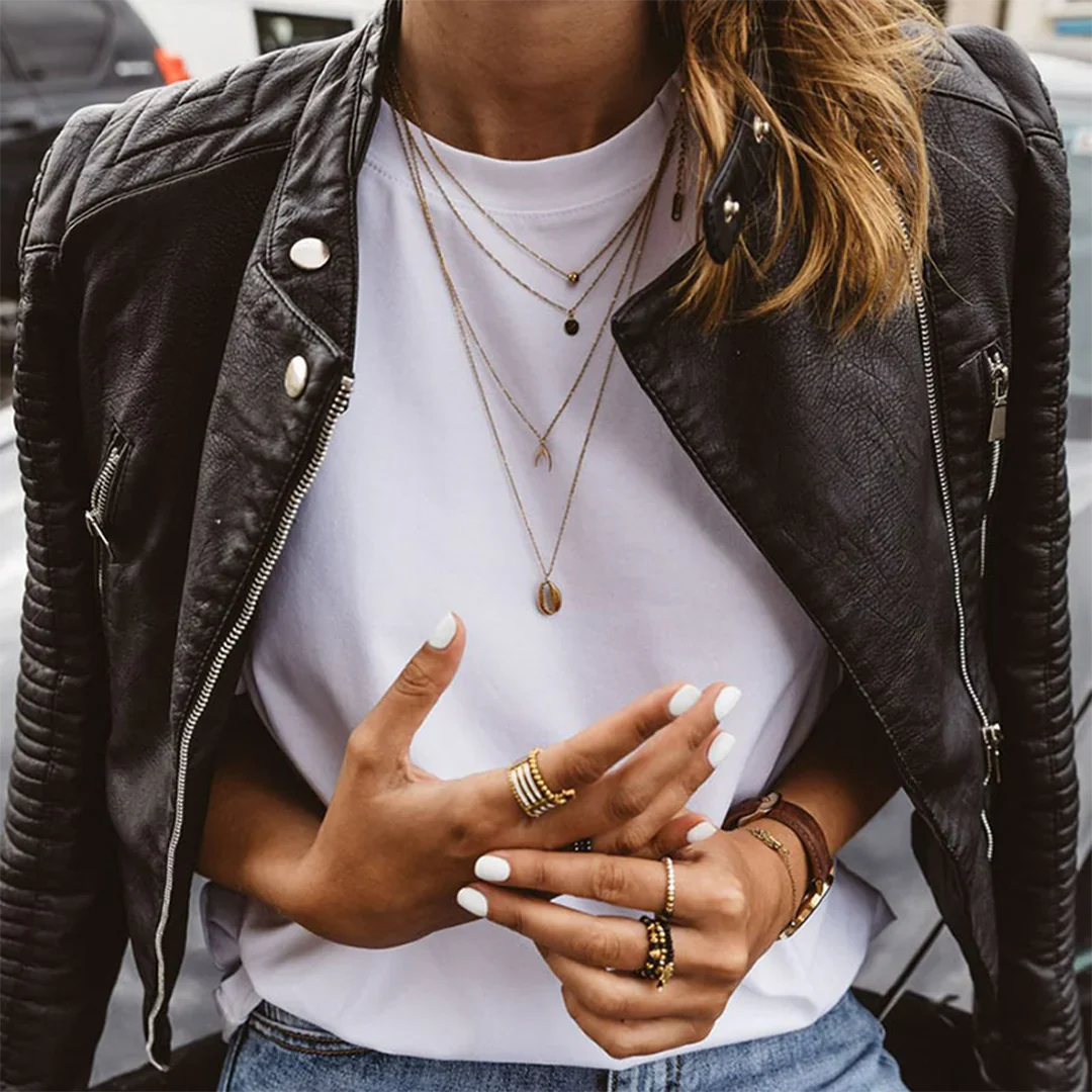 Ellise | Stylish Biker Leather Jacket