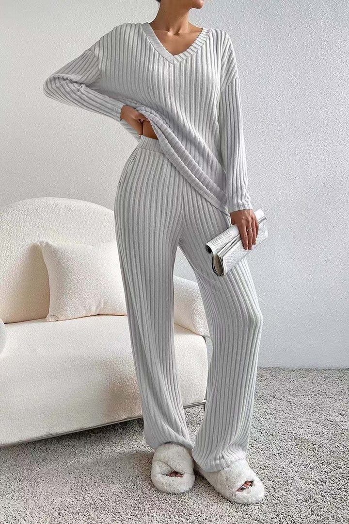 Renee – Ribbed Knit Lounge Set