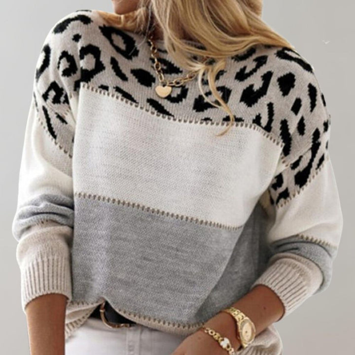 Ivy - Leopard Print Casual Sweater