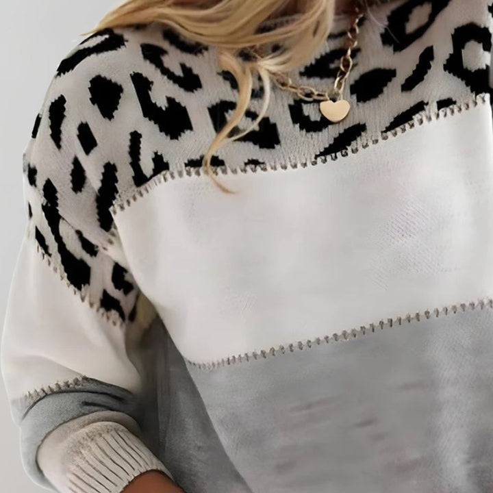 Ivy - Leopard Print Casual Sweater
