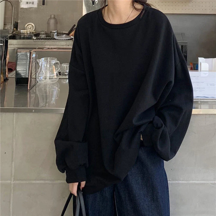 Marilyn - Oversized round neck jumper for women