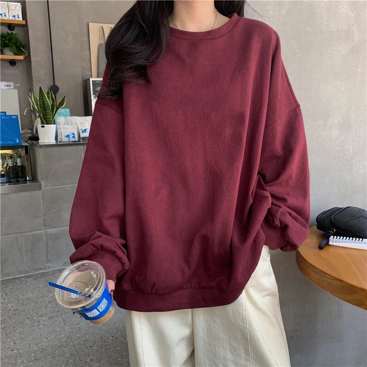 Marilyn - Oversized round neck jumper for women