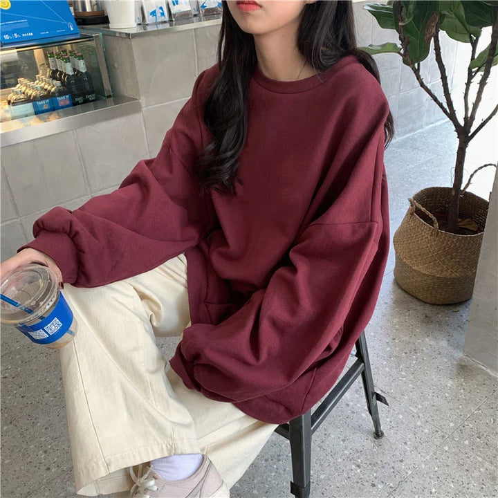 Marilyn - Oversized round neck jumper for women