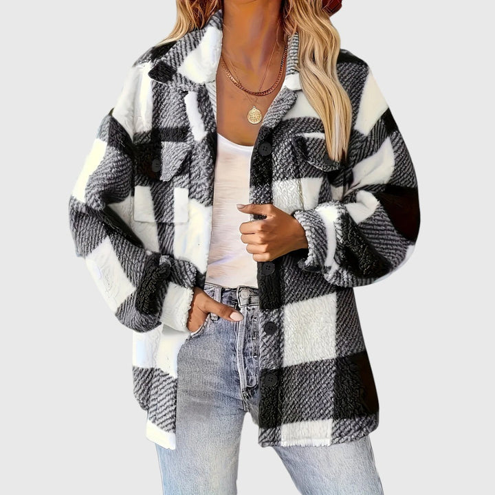 Yabbi - Polar Fleece Plaid Jacket