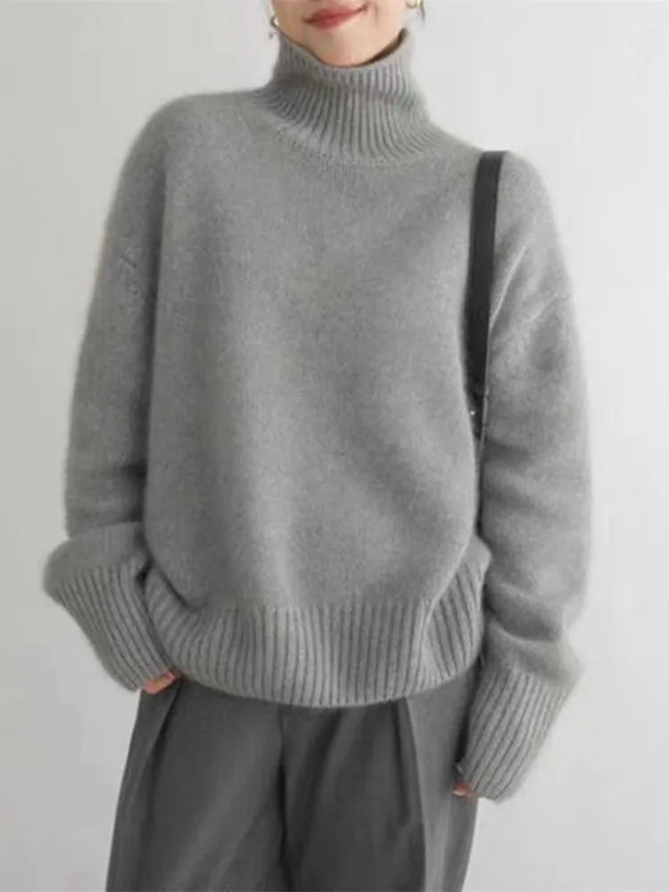 Karren - Women's Turtleneck Sweater